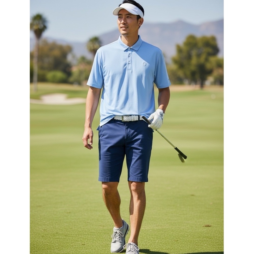 RLX Ralph‎ Lauren Mens XL Solid Sky Blue Polo Shirt Performance Golf Wicking